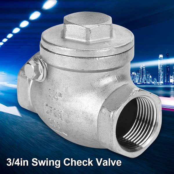 3/4 tommer DN20 rustfrit stål svingkontraventil indvendigt gevind WOG 200 PSI