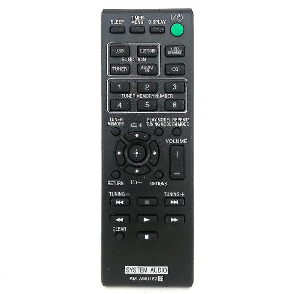 ersättning Rm-amu187 för Sony Personal Audio System Fjärrkontroll Gtk-n1bt Fernbedienung