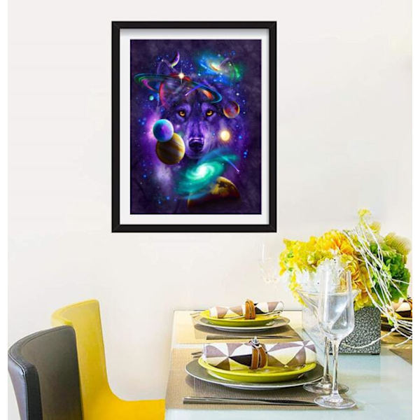 5D DIY Space Fox diamond painting (30*40cm)