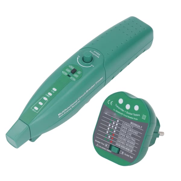 MS5902A Automatisk Strømafbryder Finder Stikkontakt Tester EU Stik 110-250V