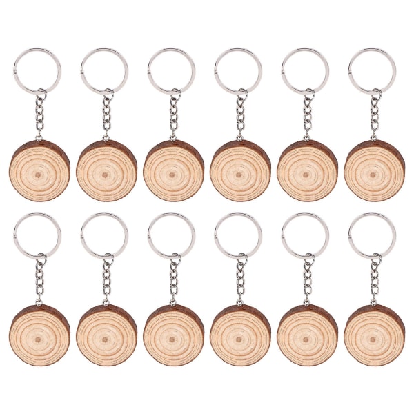 12 kpl Puinen avaimenperä Tee itse käsin piirrettävät avaimenperät Luovat avaimenperät