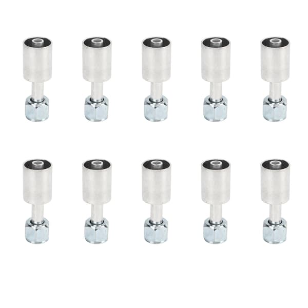 10 stk 1/2 tommer lige Aircondition Beadlock Aluminium AC Splicer Slangefitting til Bil Lastbil Ingeniørkøretøjer