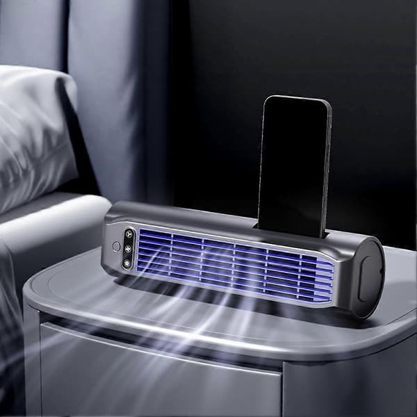 Stille personlig ventilator til kontorbord Bladløs bordventilator til soveværelse stue White