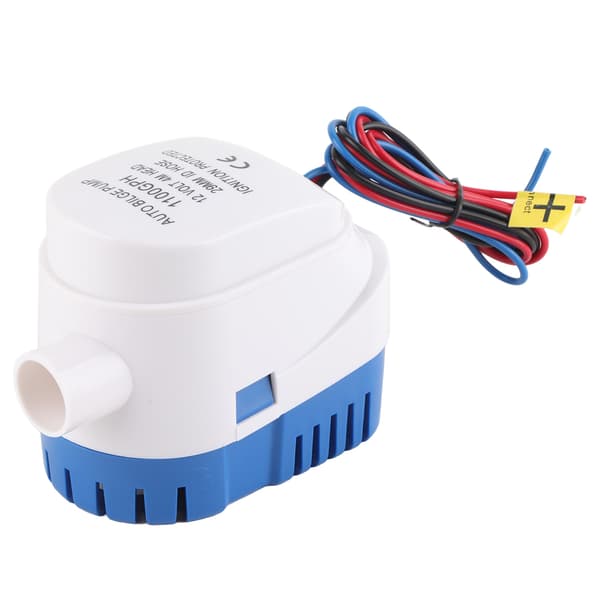 Båd Lænsepumpe og Installationssæt DC12V 1100gph Lænsepumpe med 1‑1/8\" Udløbsslange til Autocamper Yachet