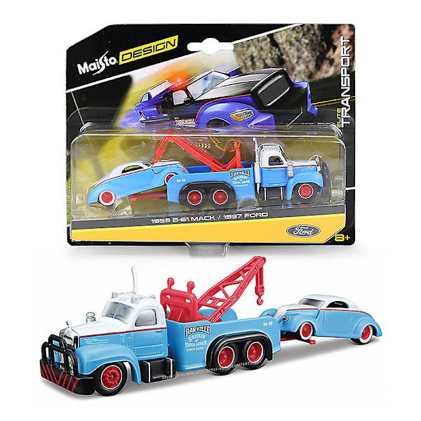 Maisto 1:64 Flatbed 2019 Ford Gt Heritage Edition Transport Pressgjutning bilmodellkollektion Presentleksakspojkar
