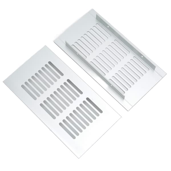 Aluminiumslegering Sølv Rektangulær Ventilationsrist Dækning 80x150mm 3.14x6in til Skab RV Camper Varmeafledning