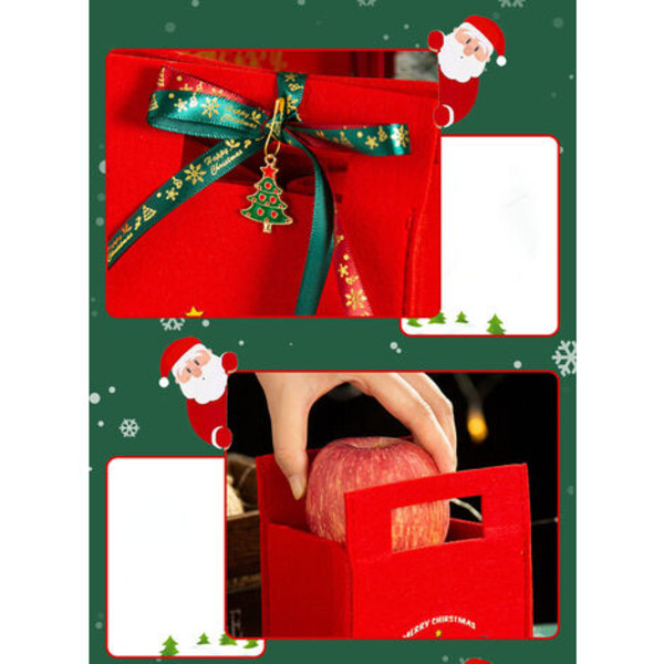 Laatikot joululaukku, kahvallinen lahjalaukku pienille lahjoille, juhlapyhät, uusi vuosi, joulujuhlatarvikkeet