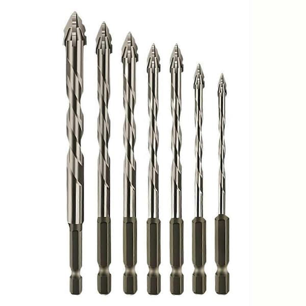 Høyfaste eksentriske bor Profesjonelt solid borsett for tre/fliser/etc. 7PCs