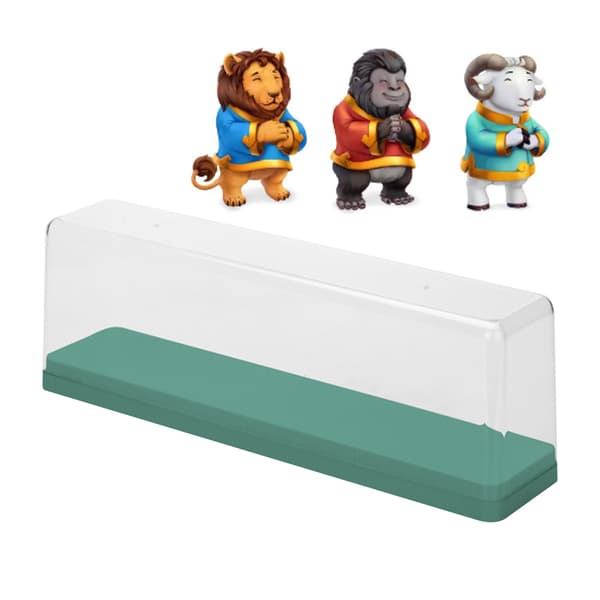 Grön Stapelbar Dammtät Transparent Actionfigur Docka Displayfodral