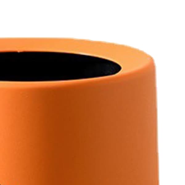 Orange 13L Mini Rund Dubbellagers Papperskorg i Plast för Kontor och Sovrum