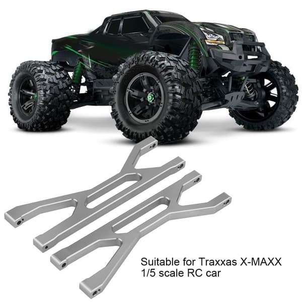 Aluminiumlegering Forreste Bagerste Øvre Bærearme til Traxxas X-MAXX 1/5 RC Bil (Titanium Grå)