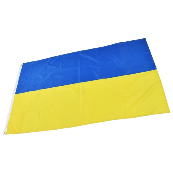 Ukrainsk Flag Polyester Pongee Levende Farve UV Fade Resistent Digital Print