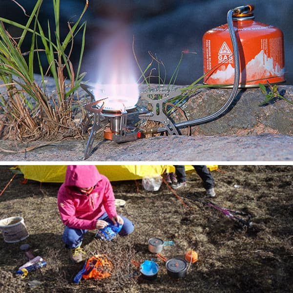 Bærbar campingkomfyr i aluminiumslegering: Kompakt og effektiv