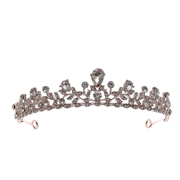 Brudkrona Huvudbonader Strass Inläggningar Retro Huvudbonad Lyxkrona Bröllopsfödelsedagshår FD811