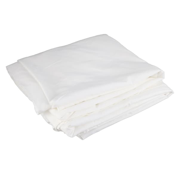 Vit Bomull Sommar Svalkande Påslakan Tencel Broderimönster Enfärgad Hemtextil 245x250cm