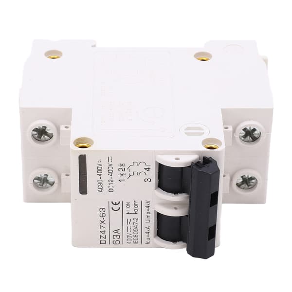 AC DC Miniature Strømafbryder 63A 2P DIN Skinne Flammehæmmende Solpanel 400V