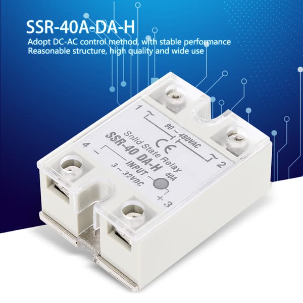 Solid State Relay DC AC SSR Ikke-kontaktbryter Høy kvalitet SSR 40A DA H 90 480VAC