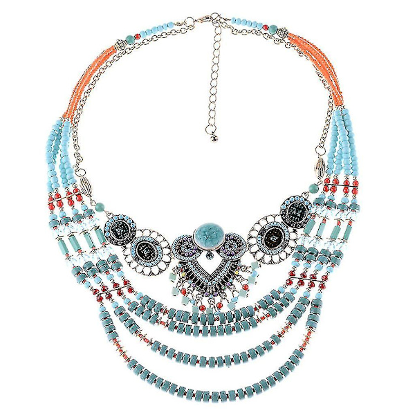 Retro Boho Owl Bead Halskæde Håndlavet Beaded Halskæde Dame smykker