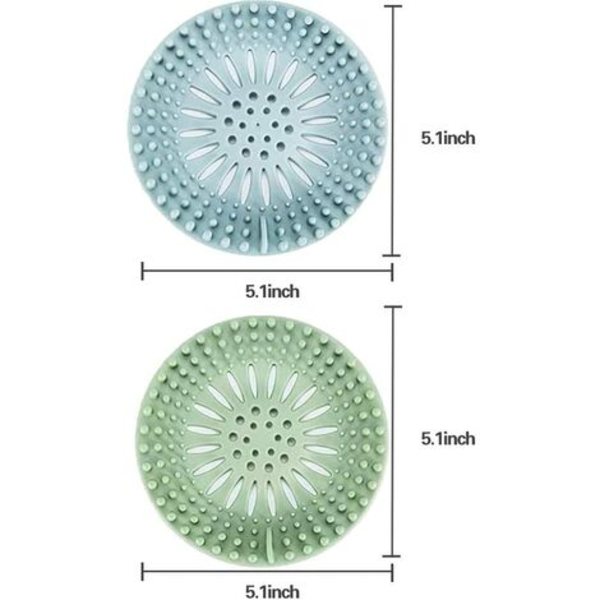Drain Hair Catcher Kestävä silikonihiusloukku imukupeilla Hiustulppa Suihkutyhjennyssuojat Helppo asentaa ja kiinnittää