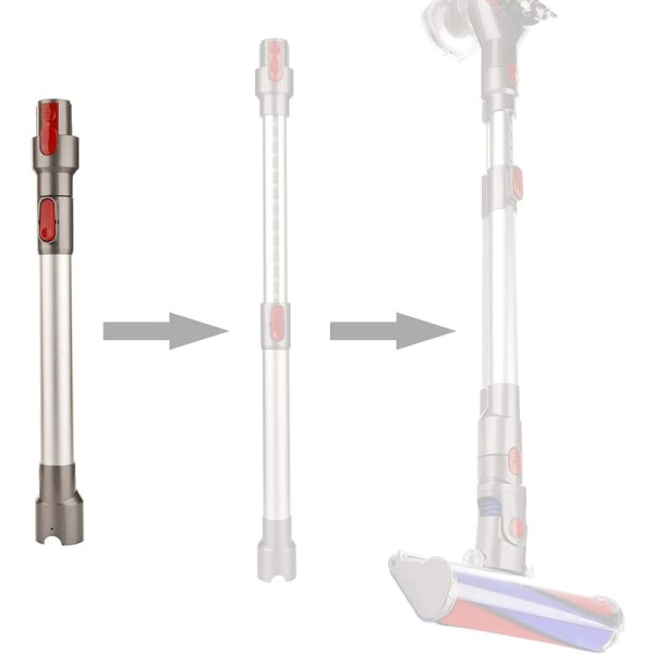 Förlängningsrör för Dyson v7、v8、v10、v11 sladdlös dammsugare (röd)