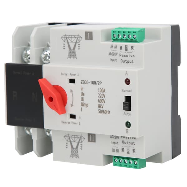 ZGQ5 100 2P 220V Dobbel Automatisk Strømbryter Uavbrutt 2-veis Kontroll