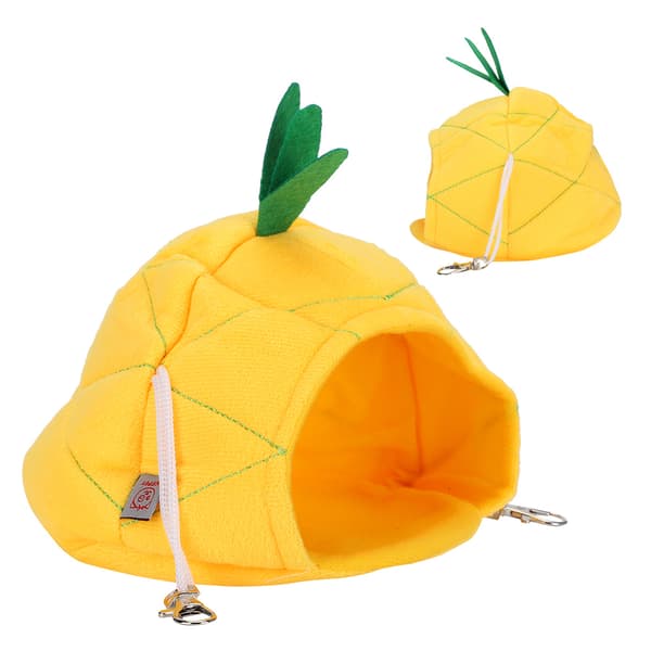 Gyllene Hamster Varm Hängande Säng Vinter Sovkoja Litet Djur Lekhus Ananas Design