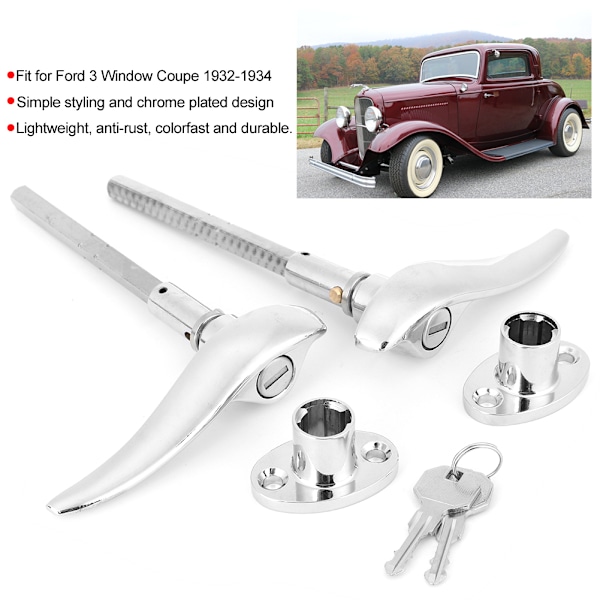 Rustfritt stål utvendig låsbart dørhåndtak for Ford 3 Window Coupe 1932-1934