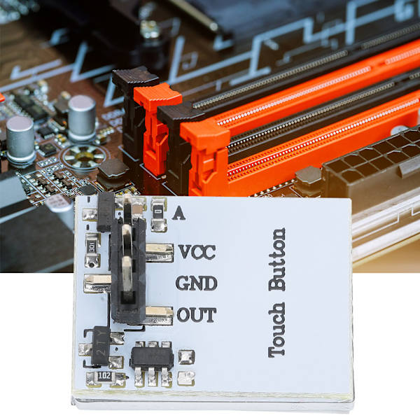 2st HTTM 2.7V 6V Kapacitiv Anti-Interferens Knappmodul Touch Switch Röd
