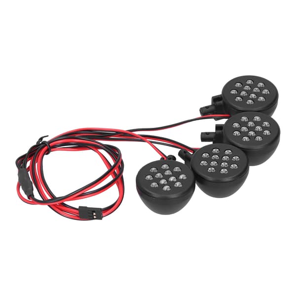 1/5 Fjernkontrollbil 4 LED Lotusform Mottaker Strømlys for HPI