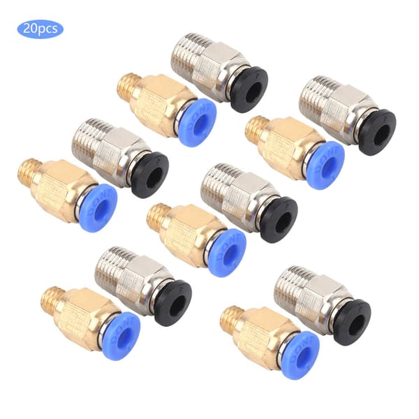 20-pack Pneumatiska Bowden-kopplingar PC4 M10 PC4 M6 för 3D-skrivare