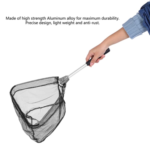 Triangel Mini Foldbar Dip Net i Aluminiumlegering til Fiskeriudstyr