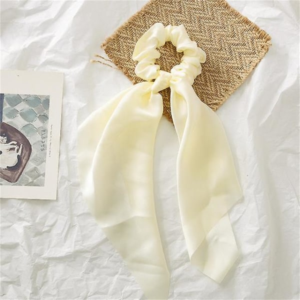 Muoti kukkapainoinen Scrunchie Printed hiusnauha Naisten Hiushuivi Rusetit Kumiköydet Plum blossom color