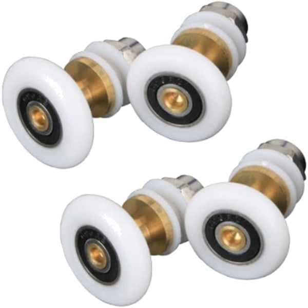 Duschrulle 4 dele Duschdörrsrulle Skjutdörrshjul til duschdørrulle (23 mm)