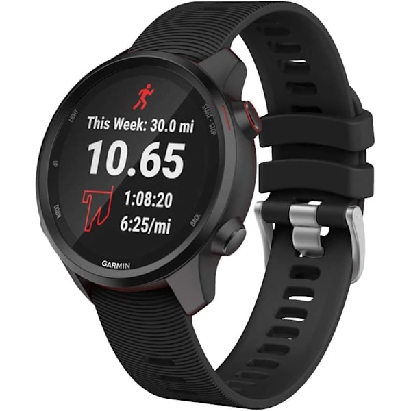 Garmin Forerunner245-rem, 7# svart (bitspänne)