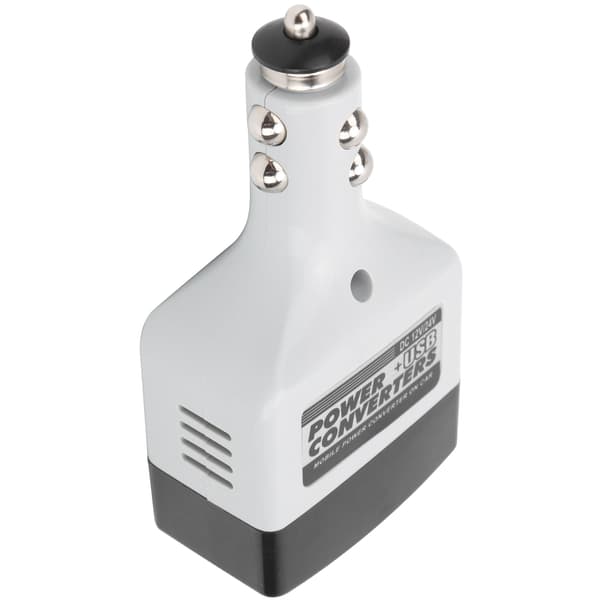 12V 24V Mobil Strømomformer USB Billader Svart