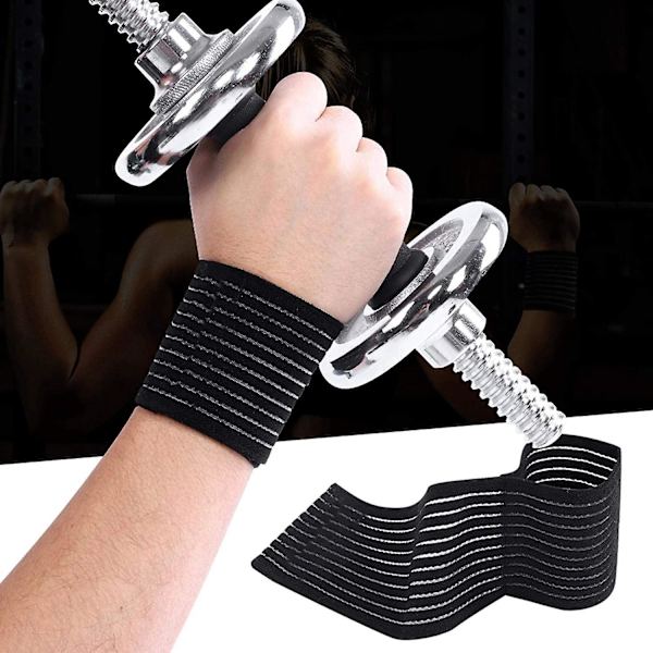 Handleds elastiska nylon justerbara handledsbandage för tyngdlyftning, crosstraining, träning, gym, tyngdlyftning, bodybuilding stöd för män och kvinnor