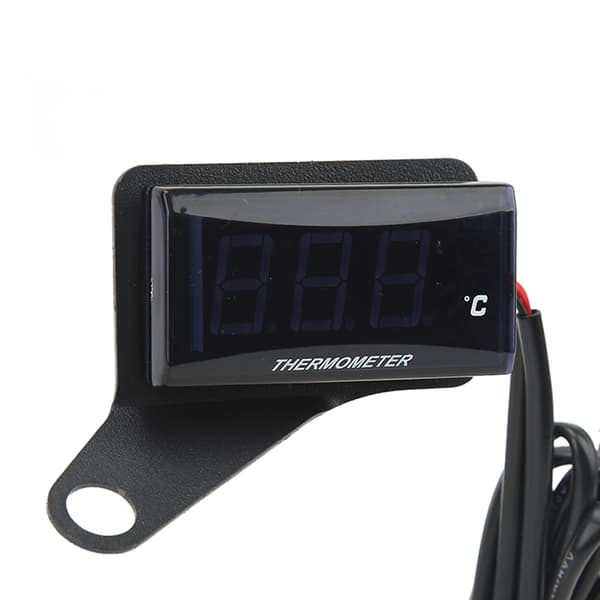 Universal Motorsykkel DC12V LCD Vanntemperaturmåler 16mm Sensor Blått Baklys