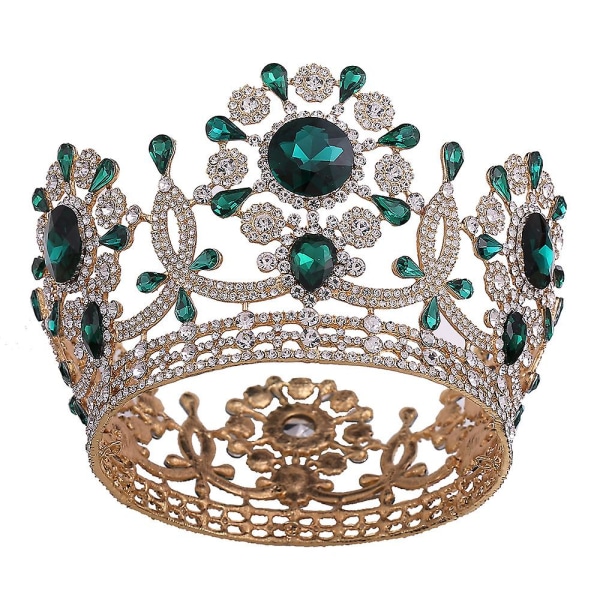 Jeweled Crowns Vackra Headpiece Bröllop Crown Bröllop Tiaras Håraccessoarer för bal födelsedag Blue Diamond