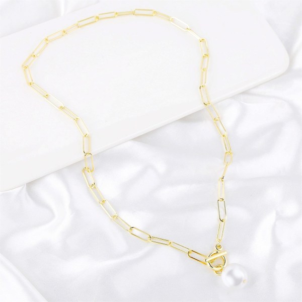 Halsband Pearl Metallic Element Modesmycken B1878 N1903-2