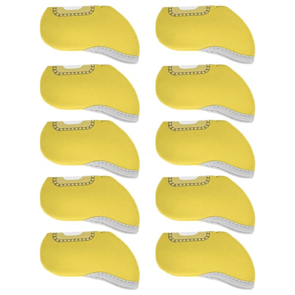10-pack Golf Putter Huvudskydd Järnklubba Fönstervisning Skydd Gul