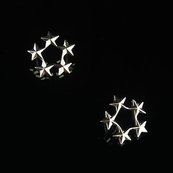 2st Generic Herr Ww2 A Pair Of Us Army Officer 5 Star General Rank Badges Pin Silver