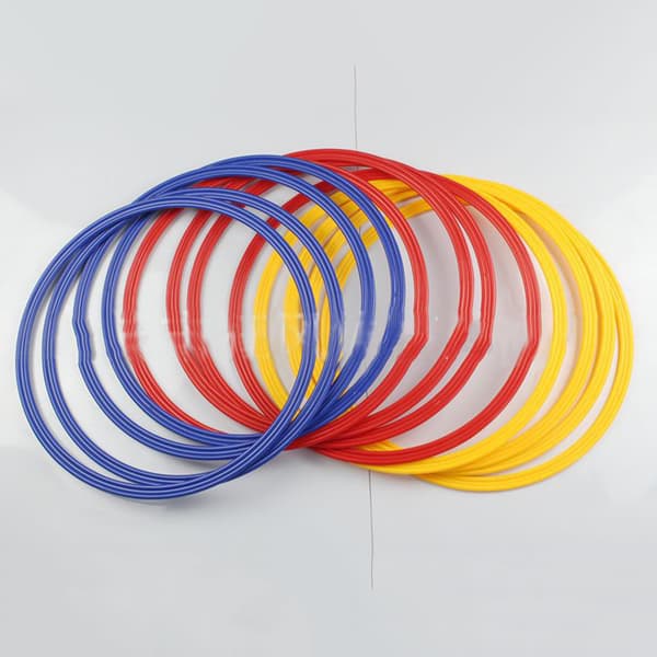 6-pak Multicolor Fodboldtræning Hastighedsringe Fodbold Kontrolfærdigheder Agility Loop