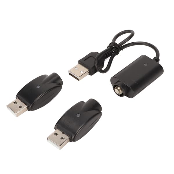 Smart USB-laderadapter med LED-indikator og overladingsbeskyttelse, svart