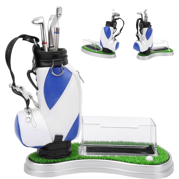 Mini Golfväska Pennaställ med Golfpennor Visitkortlåda Bas Souvenir Set Present