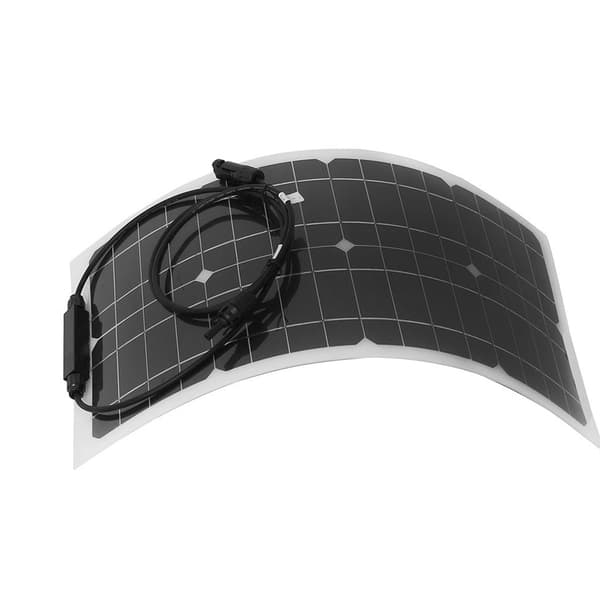 100W 100 Watt Bärbar Flexibel Solpanel för Utomhusbruk Husbil Båt Strömförsörjning