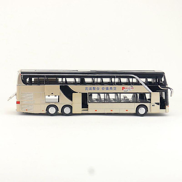 1:32 Skala Setra S 431 Dt Bus Sightseeing Leksaksbil Porswon Diecast Model Pull Back Ljud och ljus Pedagogisk samling Gift Kid