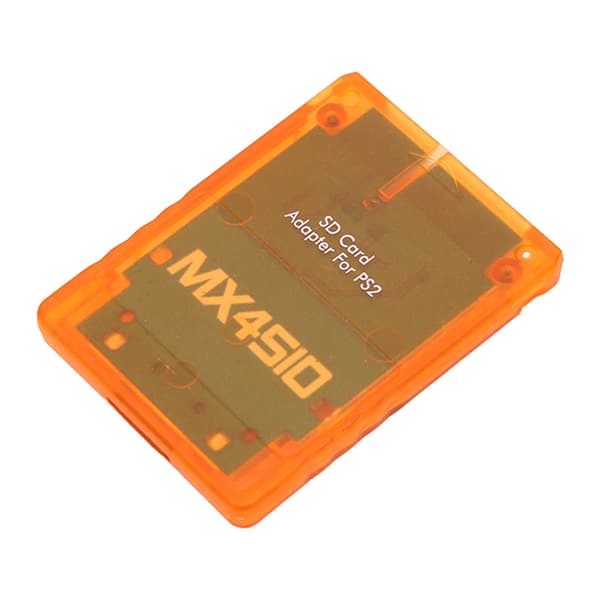 MX4SIO SIO2SD PS2 Hukommelseskort Adapter Håndlavet Stabil Erstatning Transparent Orange