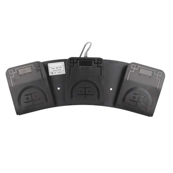 Triple Fodpedal USB MIDI Controller Mekanisk Kontakt Programmerbart Computertastatur til Gaming