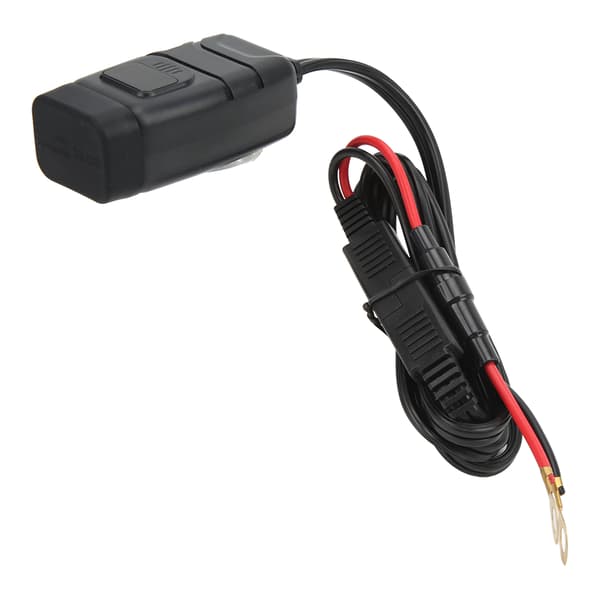 Vandtæt Motorcykel Dobbelt USB Oplader SAE til USB Adapter med Indbygget Voltmeter til Computer