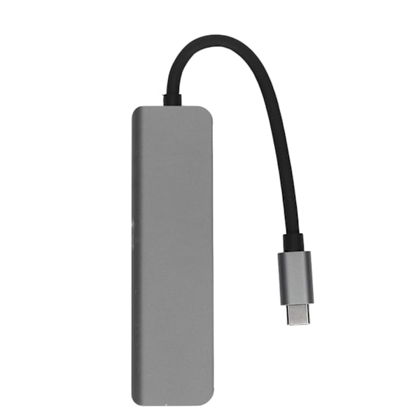 5 i 1 Type C Hub Type C til HD Multimedia Interface USB3.0 2 USB2.0 USB C PD Støtte 4K 30Hz Plug and Play USB C Hub Grå
